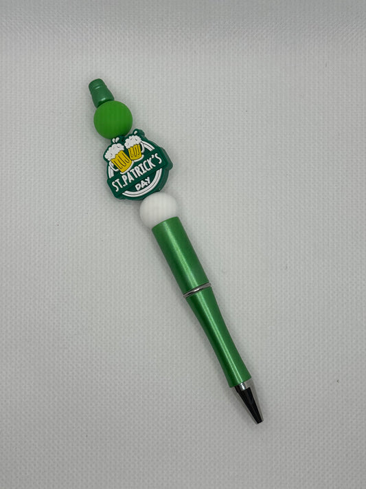 St. Patrick’s Day Dark Green Silicone Beaded Pen