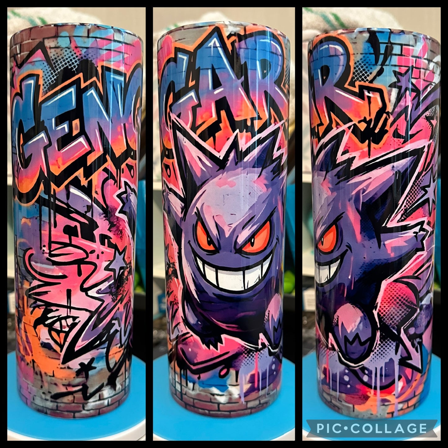 Graffiti Anime Purple Monster 20oz Sublimation Tumbler