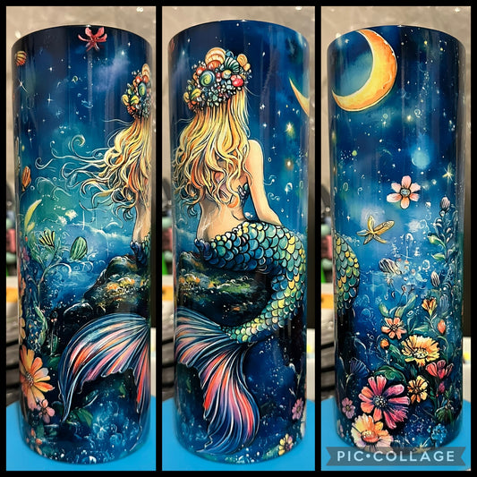 Night Sky Mermaid 20oz Sublimation Tumbler