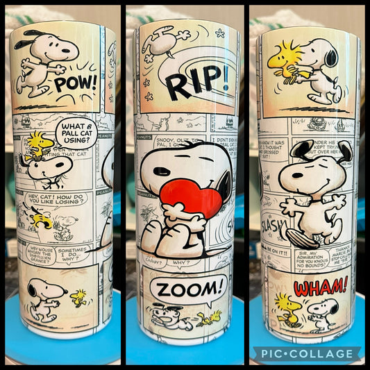 Beagle And Bird Comic Strip 20oz Sublimation Tumbler