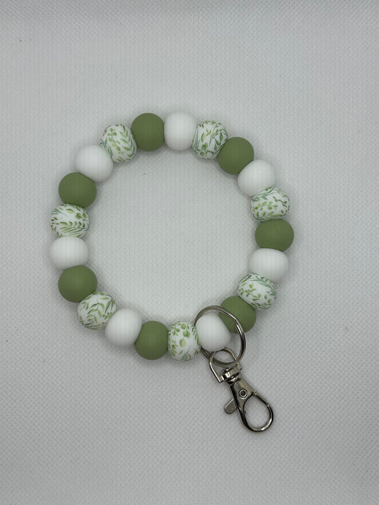 Plant Sage Green Oversized Silicone Bead Wristlet
