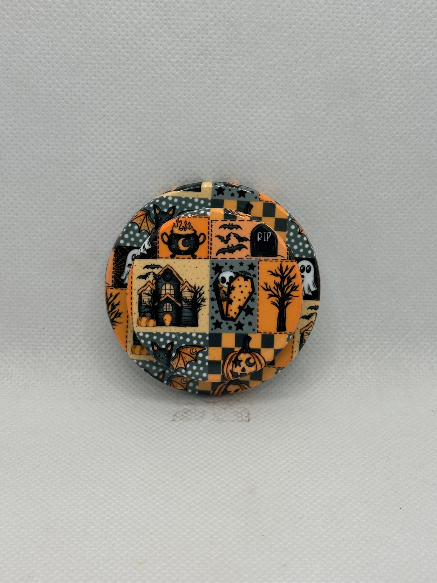 Patchwork Halloween Magnetic Phone Grip