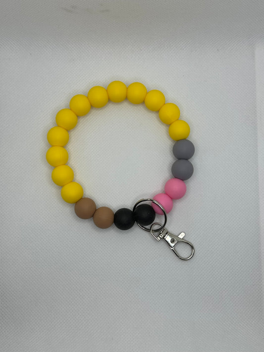 Teacher Pencil Oversized Silicone Bead Wristlet
