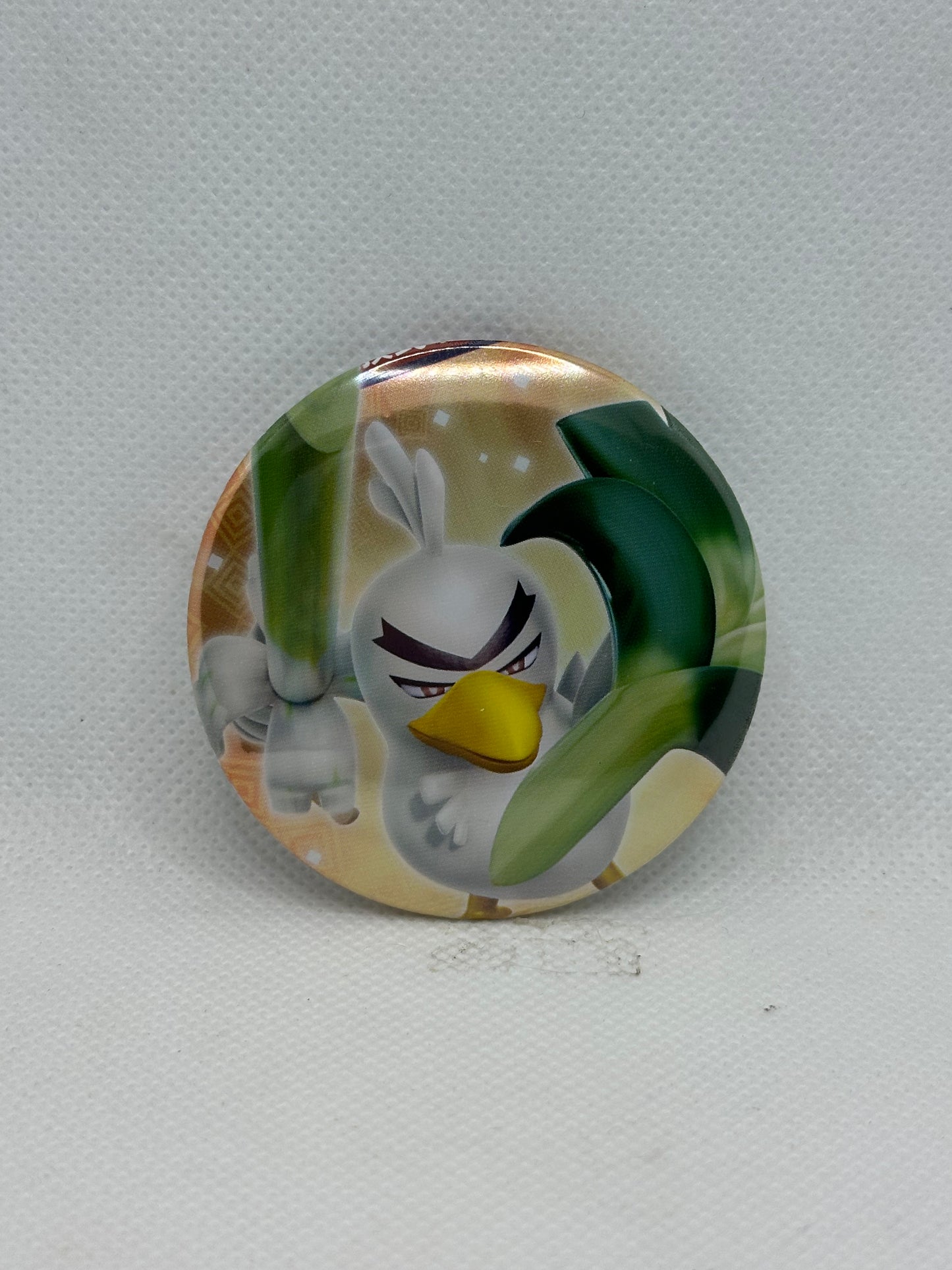 Anime Fetch Bird Button Pin