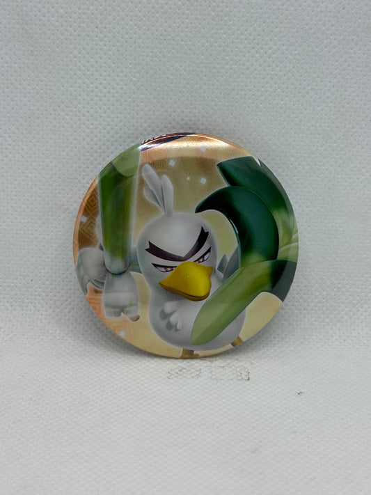 Anime Fetch Bird Button Pin