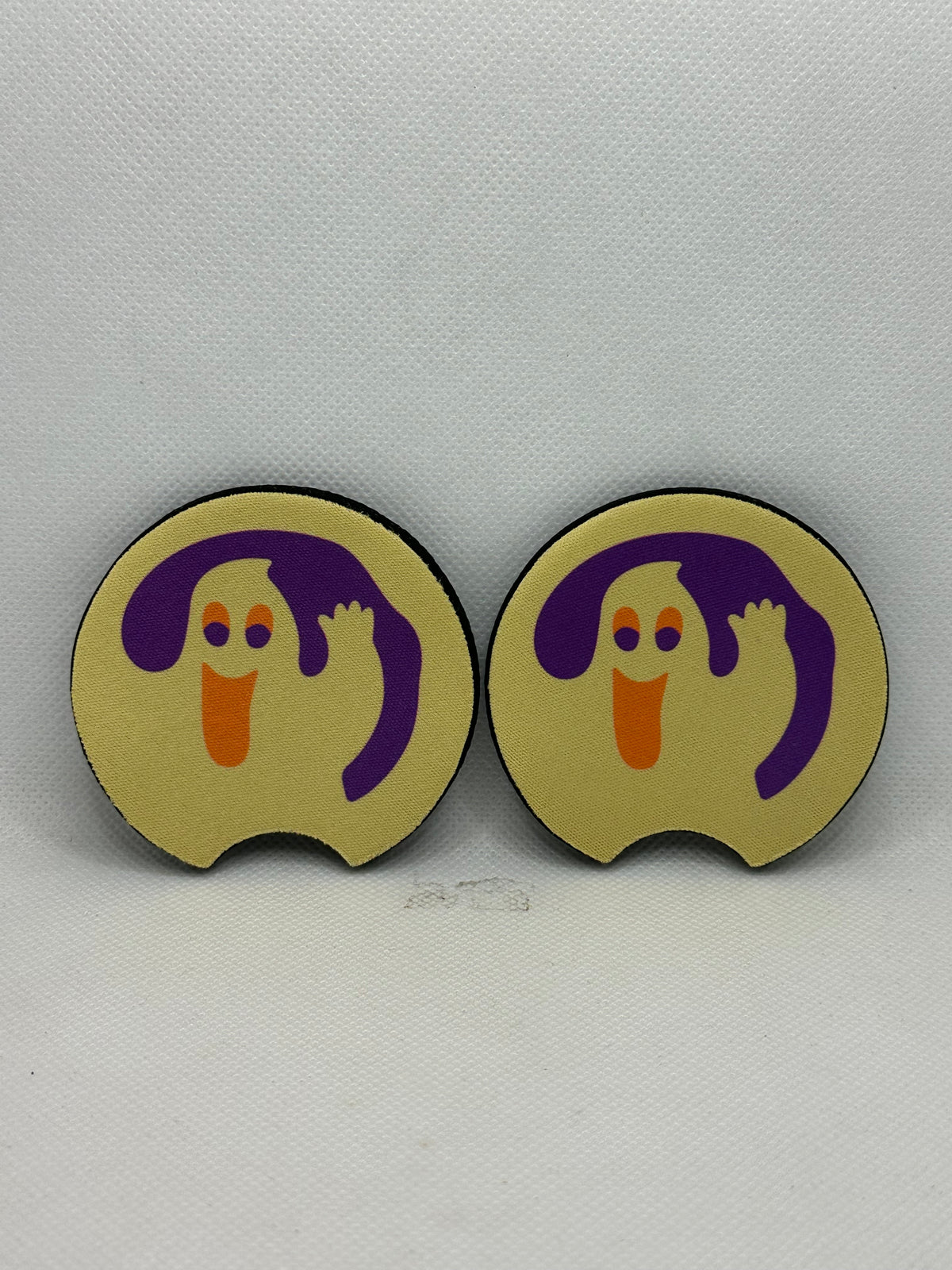 Sugar Cookie Cutout Halloween Ghost Car Coasters