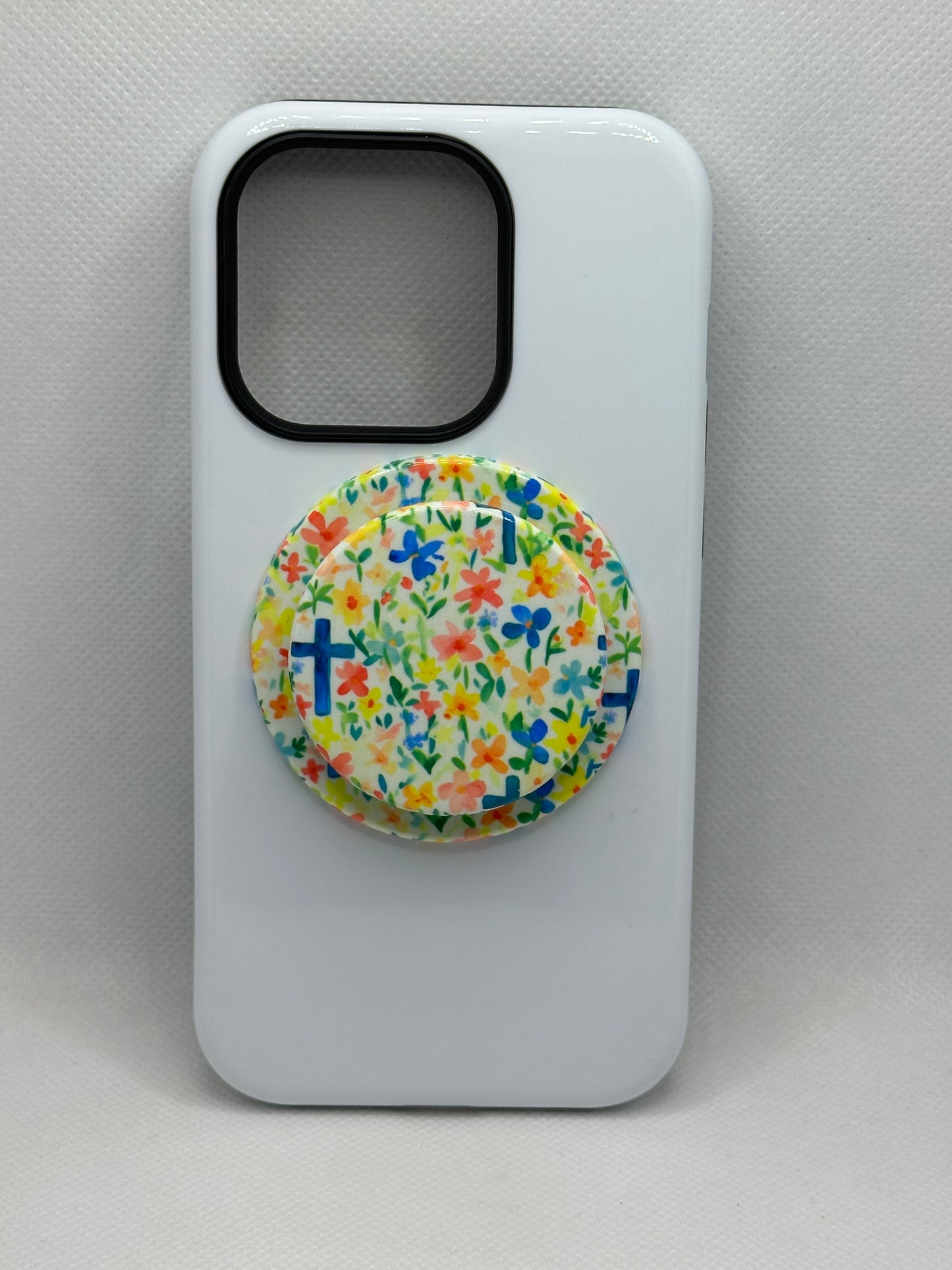 Floral Cross Magnetic Phone Grip