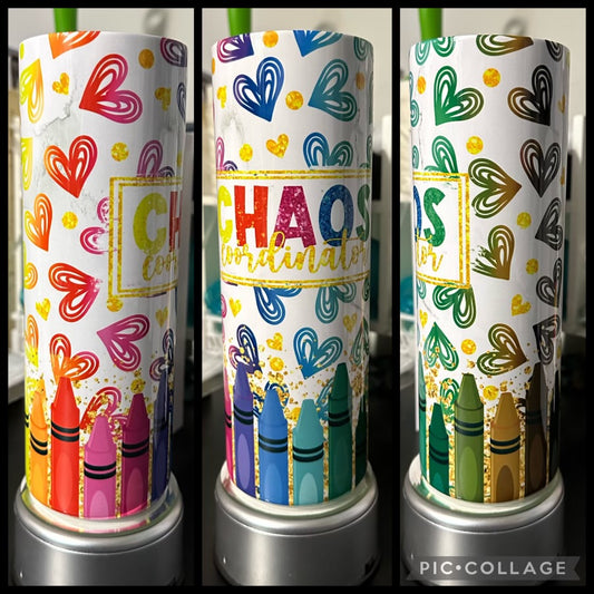 Chaos Cooridinator 20oz Glossy Sublimation Tumbler