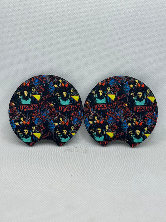 Stranger Hawkins Car Coasters