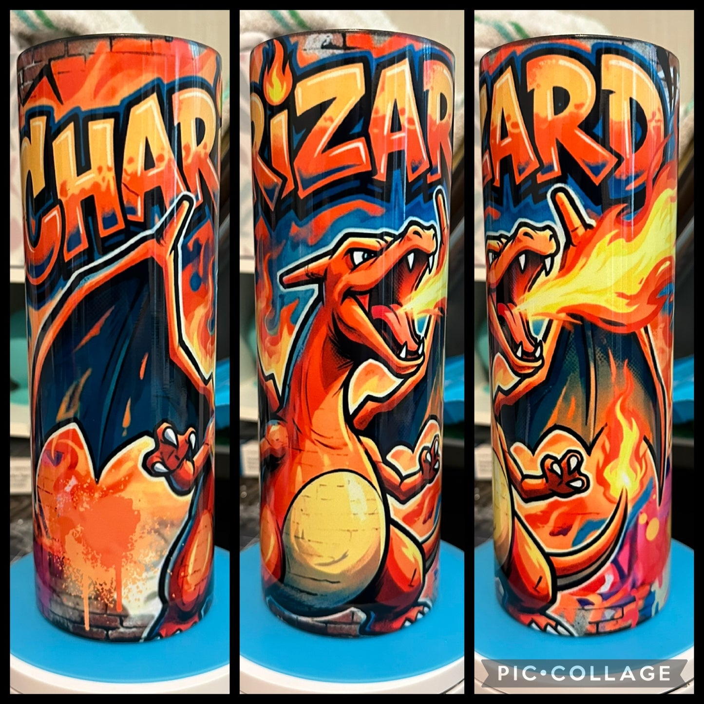 Graffiti Anime Fire Dragon 20oz Sublimation Tumbler