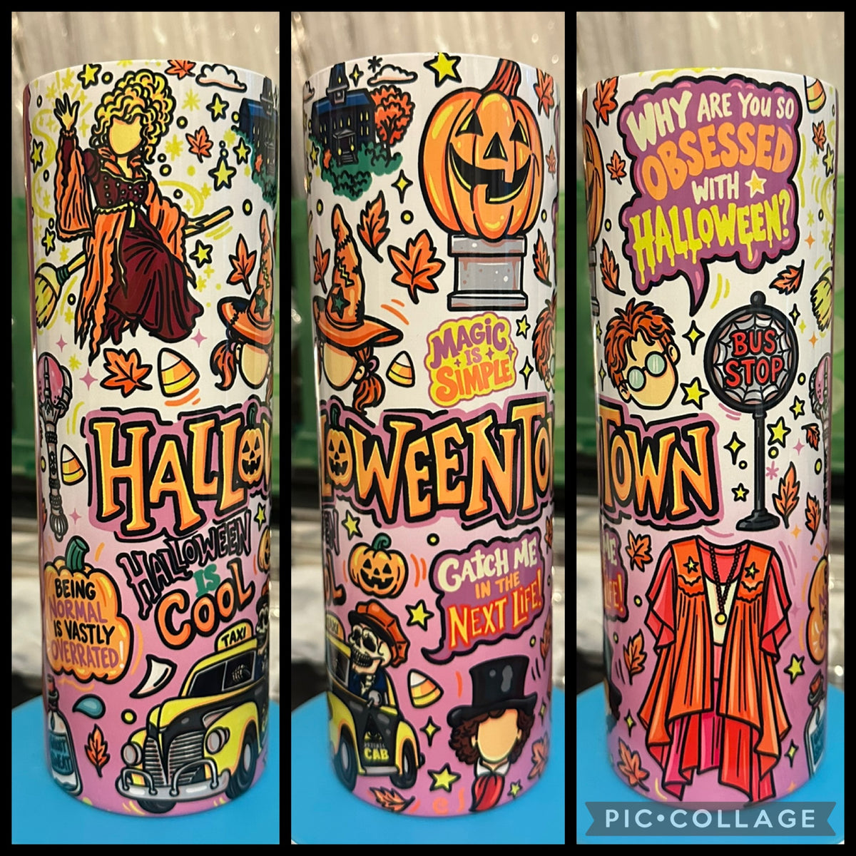 Halloween Town Doodles 20oz Sublimation Tumbler