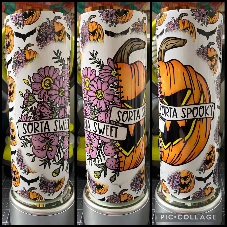 Sorta Sweet Sorta Spooky 20oz Sublimation Tumbler