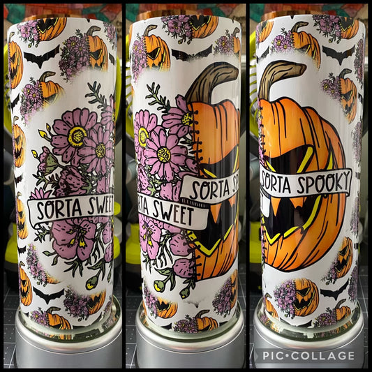 Sorta Sweet Sorta Spooky 20oz Sublimation Tumbler