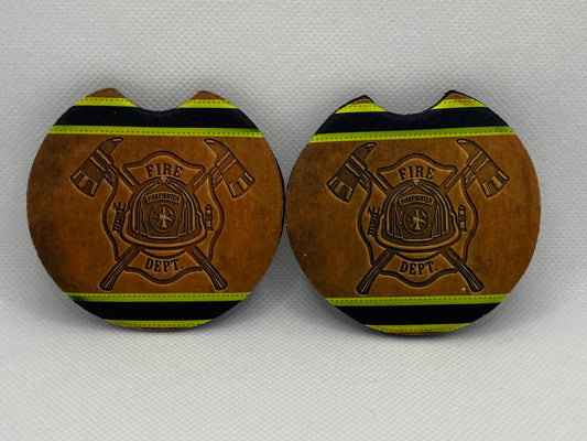 Firefighter Turnout Gear Car Coasters