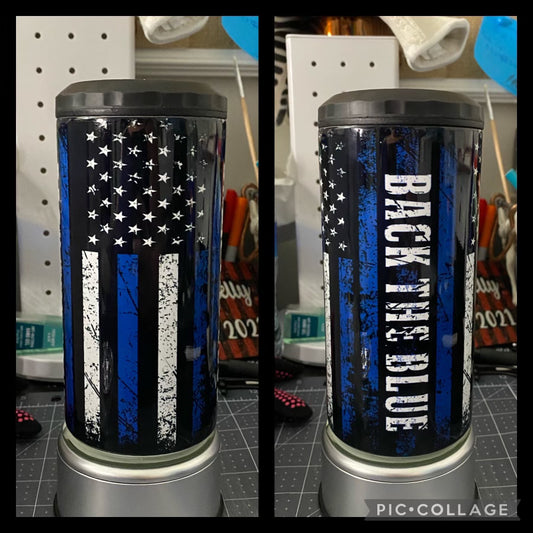 Back The Blue 4 in 1 Can Koozie