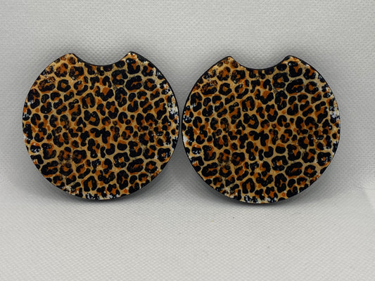 Leopard Print Car Coasters