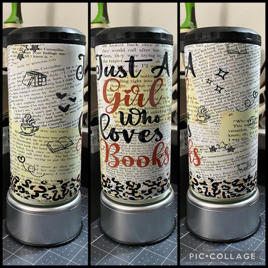 Just A Girl Who Loves Books 4 in 1 Can Koozie