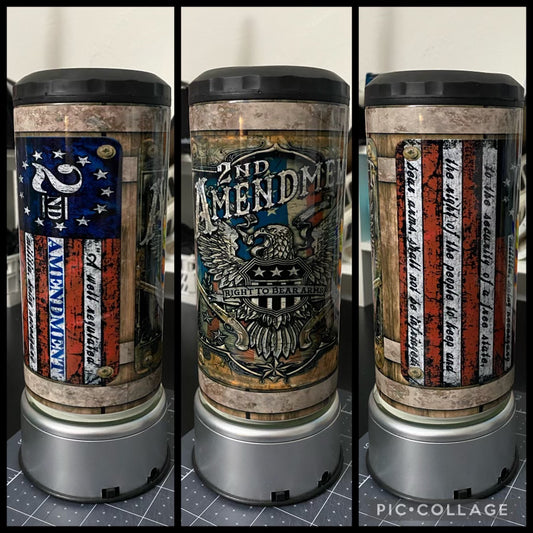 Second Amendment American Flag 4 in 1 Can Koozie