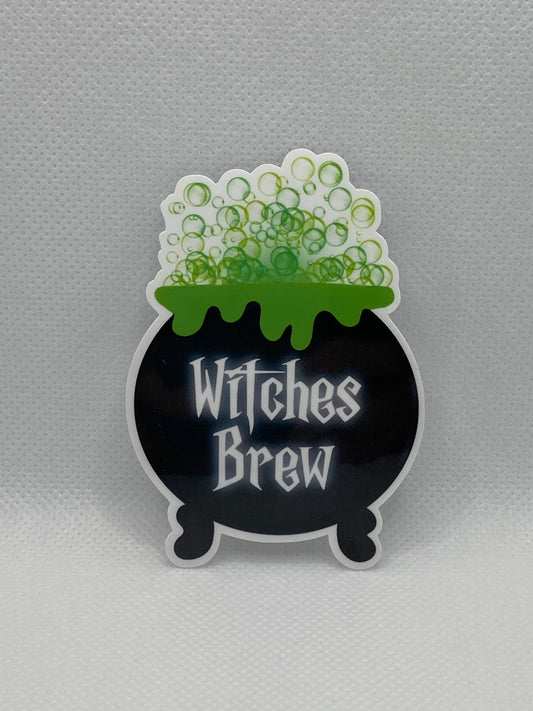 Witches Brew Halloween Die Cut Sticker