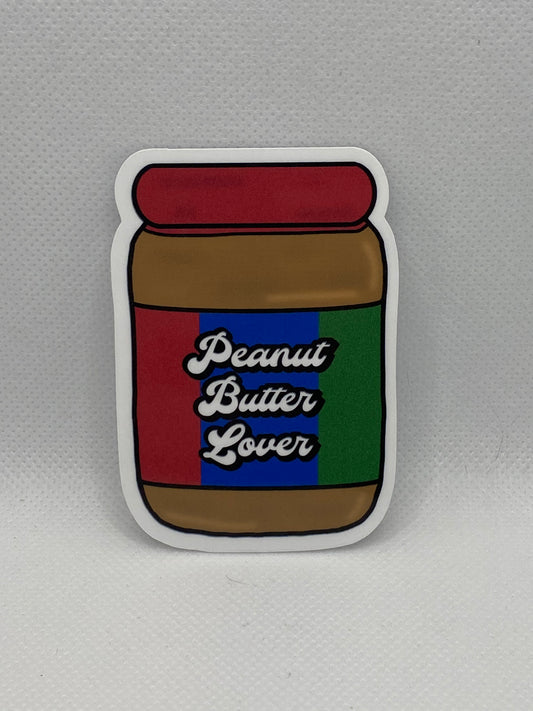 Peanut Butter Lovers Peanut Butter Jar Die Cut Sticker